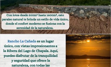 TERRENOS DE OPORTUNIDAD CON  VISTA PANORAMICA AL LAGO DE CHAPALA