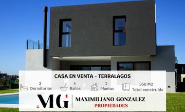Casa en venta, 5 ambientes. Terralagos, Canning.