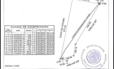 42.3 hectareas en Venta zona de Hocabá