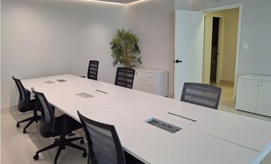 OFICINA EN COSTA DEL ESTE  FINANCIAL PARK AMOBLADA CON DIVISIONES 108M