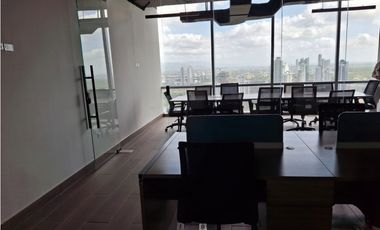 OFICINA EN COSTA DEL ESTE  FINANCIAL PARK AMOBLADA CON DIVISIONES 108M