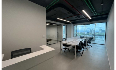 OFICINA EN COSTA DEL ESTE  FINANCIAL PARK AMOBLADA CON DIVISIONES 108M