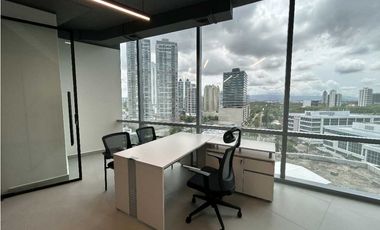 OFICINA EN COSTA DEL ESTE  FINANCIAL PARK AMOBLADA CON DIVISIONES 108M
