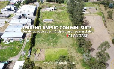 Amplio Terreno en renta de 8700 m²con una suite rustica - Sector Alangasi