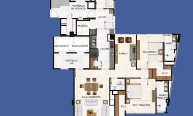 Departamento BLUE by Bosque Real