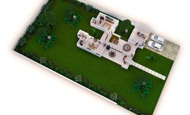 En venta Quinta de una planta de 2 recámaras en zona de Chicxulub