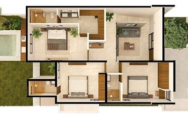 Casa en venta zona de conkal de 3 recámaras en privada al norte de Mérida