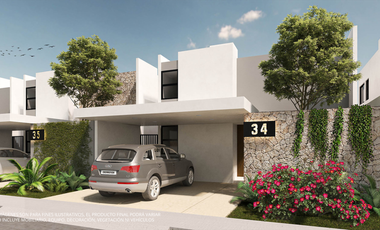Casa en venta zona de conkal de 3 recámaras en privada al norte de Mérida