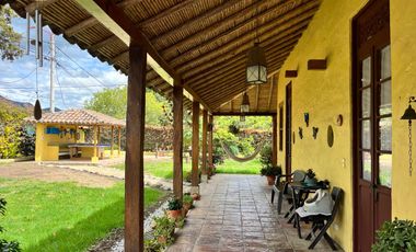 Hermosa Casa Campestre de Un Piso en Venta en Tabio