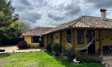 Hermosa Casa Campestre de Un Piso en Venta en Tabio