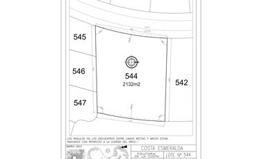 LOTE EN VENTA - GOLF II 544 - COSTA ESMERALDA