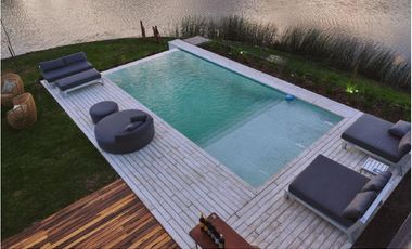 VENTA Casa Barrio Cerrado Acacias-Puertos del Lago-ESTRENAR-LAGUNA-Pileta-Domotica-LOSA RADIANTE