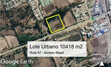 Lote Plano Zona Urbana Carretera Acceso Illapel 1 Hectárea