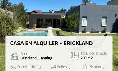 Casa en alquiler, 4 ambientes- Brickland Barrio Canning