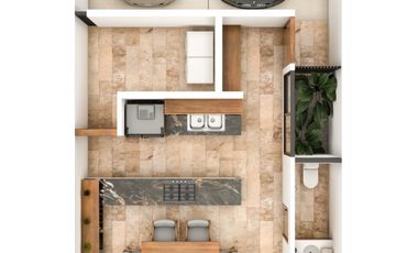 En venta Townhouse de 2 habitaciones en zona de Cholul.