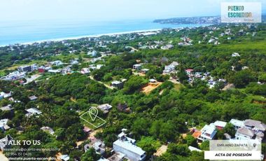 Lote 680m2 con vista al mar a la venta en Emiliano Zapata