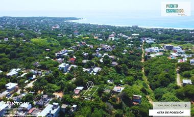 Lote 680m2 con vista al mar a la venta en Emiliano Zapata