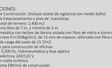 CHIH OTE. 13,648 ft2 Carr. A ALDAMA FLOESDIR LR 090724