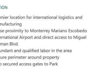 MTY OTE. APODACA 99,556 ft2 Prologis Park Apodaca PROLODIR LR090624
