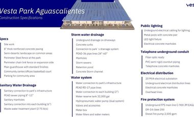 AGS SUR BTS 2,690,977 ft2 Vesta Park Aguascalientes VEDIR 15 LR 290723