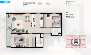 Paseo Gavazzi. Torres Premium en Campana - Unidad 1 Dormitorio