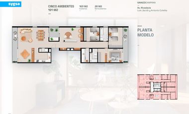 Paseo Gavazzi. Torres Premium en Campana - Unidad 2 Dormitorios