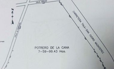 RENTA DE TERRENO CARRETERA TALA - ESQ. HIDALGO EN  AHUISCULCO
