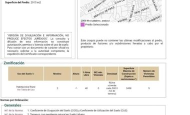 TERRENO EN VENTA EN MAGDALENA CONTRERAS