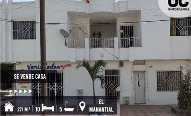 Se vende casa Duplex con local comercial en el Manantial