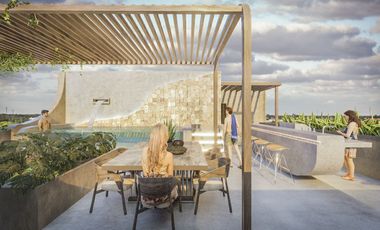 Departamento en venta en segunda fila en playas de San Benito Yucatán