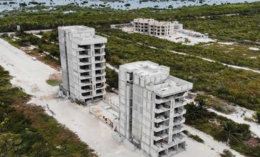Departamento en venta en segunda fila en playas de San Benito Yucatán