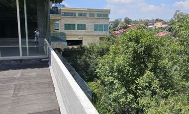 Departamento nuevo en venta con jardín y vista a la cañada en Lomas Altas, CDMX.