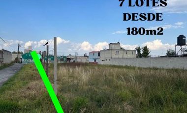 TERRENO EN VENTA TOLUCA A PIE DE CALLE 180 M