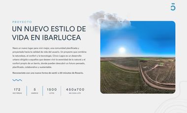 Terreno en  Venta Barrio Privado Cinco Lagos Ibarlucea