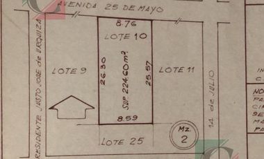lote de 8,60mts x 26 mts  - ideal para locales
