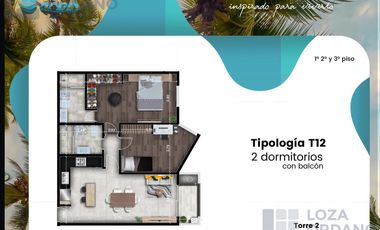 Departamento 2 dormitorios y cochera en venta