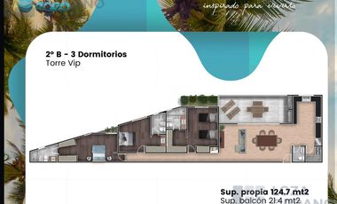 Departamento 2 dormitorios y cochera en venta
