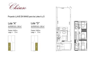 Casa LLAVE EN MANO - CASTELAR Norte - Barrio Cerrado - CHIUSO (Lotes A y D)
