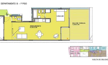 Departamento en pozo Monoambiente - Venta - Nuñez - Muy buena ubicación