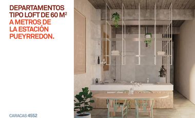 Departamento tipo LOFT con  balcón terraza, baño y toilette. Amenities en terraza!