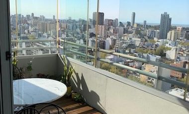 IMPRESIONANTE 2 AMB C/COCH FIJA AMOBLADO PISO SUPER ALTO C/ESPECTAC VISTA TORRE MIRABILIA.