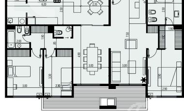 Venta en pozo - Edificio TERRASUR - Departamento 3 ambientes - Lanús Este