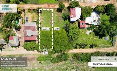 Terreno con Vista al Mar Cerca del Mercado Zicatela