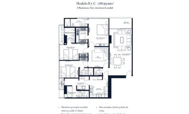 APARTAMENTO EN ALQUILER EN PH THE TOWERS SAN FRANCISCO 189mt2
