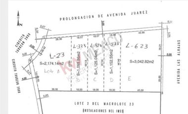 Terreno en renta de 8,590 m² con excelente ubicación en Prolongación Juárez esquina con Torreón 2000.