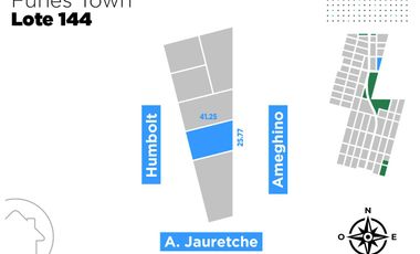 Lote 144 en Funes Town - Subdivisible con salida a dos calles