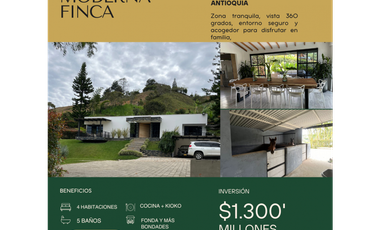 Finca Amoblada en Venta en Marinilla - Antioquia