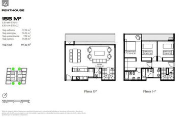 Pent House 4 Ambientes en  Vicente López Domus Parque