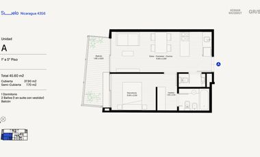 Departamento - Venta 3 ambientes con baulera -Palermo