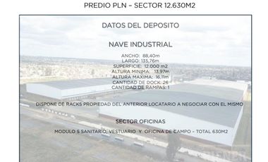 Excelente Deposito 12630 m2 Tortuguitas!